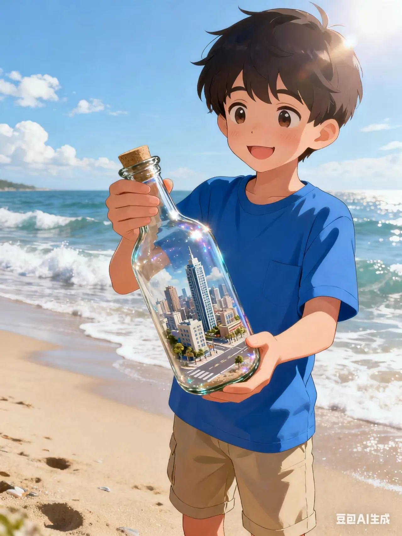 Tiny City in the Bottle